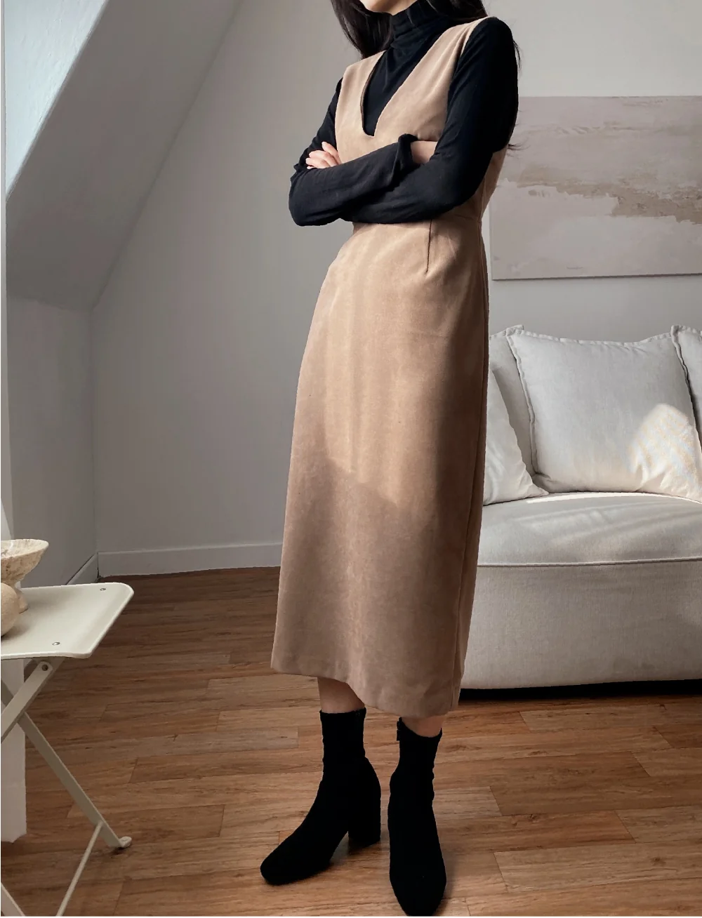 드레스 모델 착용 이미지-S1L94