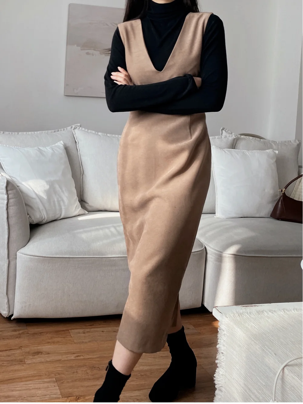 드레스 모델 착용 이미지-S1L91