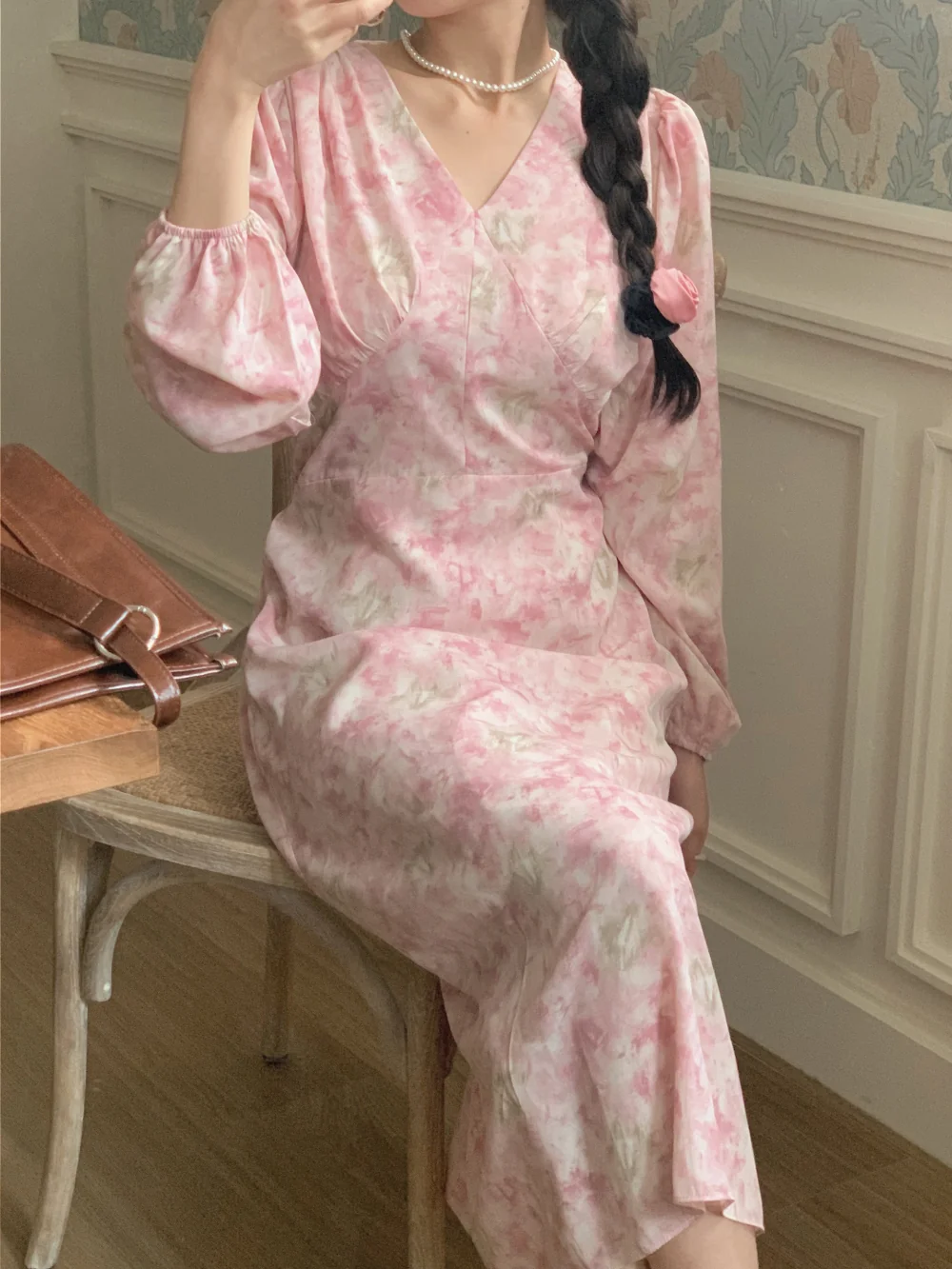 드레스 모델 착용 이미지-S1L87