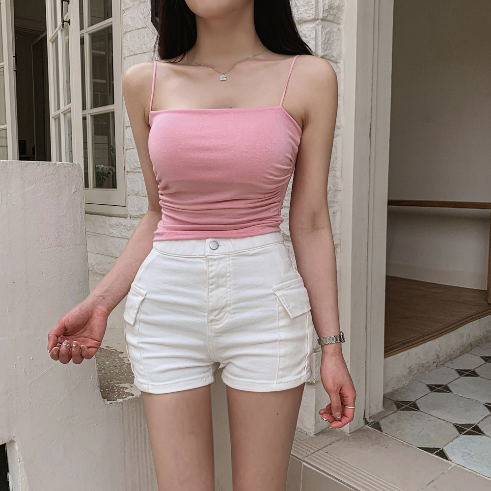 민소매 모델 착용 이미지-S1L168