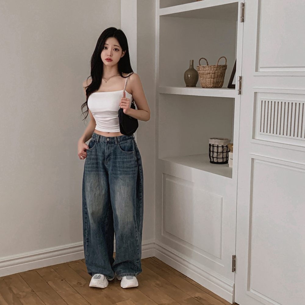 민소매 모델 착용 이미지-S1L155