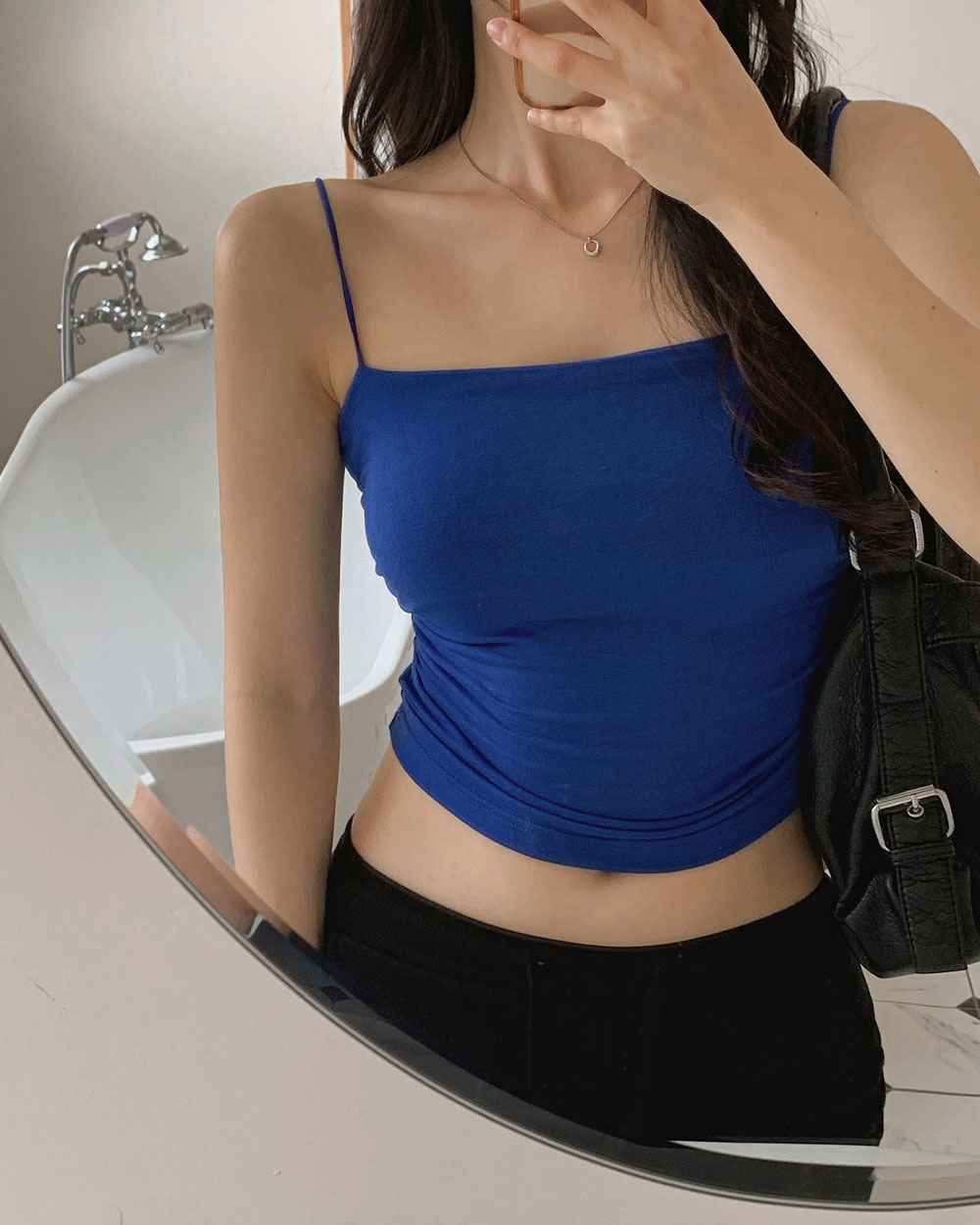 민소매 모델 착용 이미지-S1L116