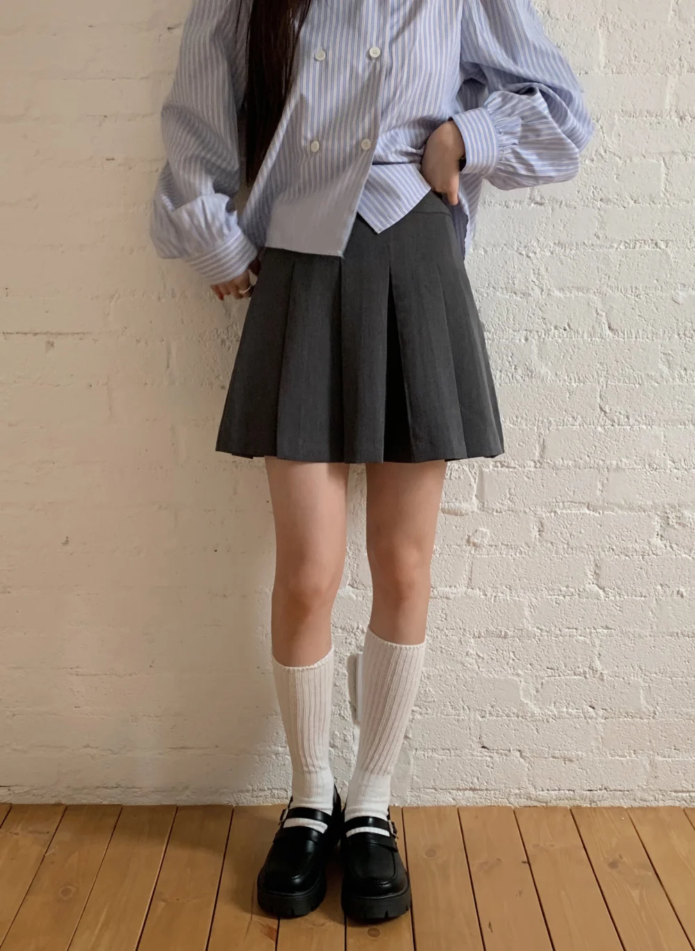 블라우스 모델 착용 이미지-S1L148