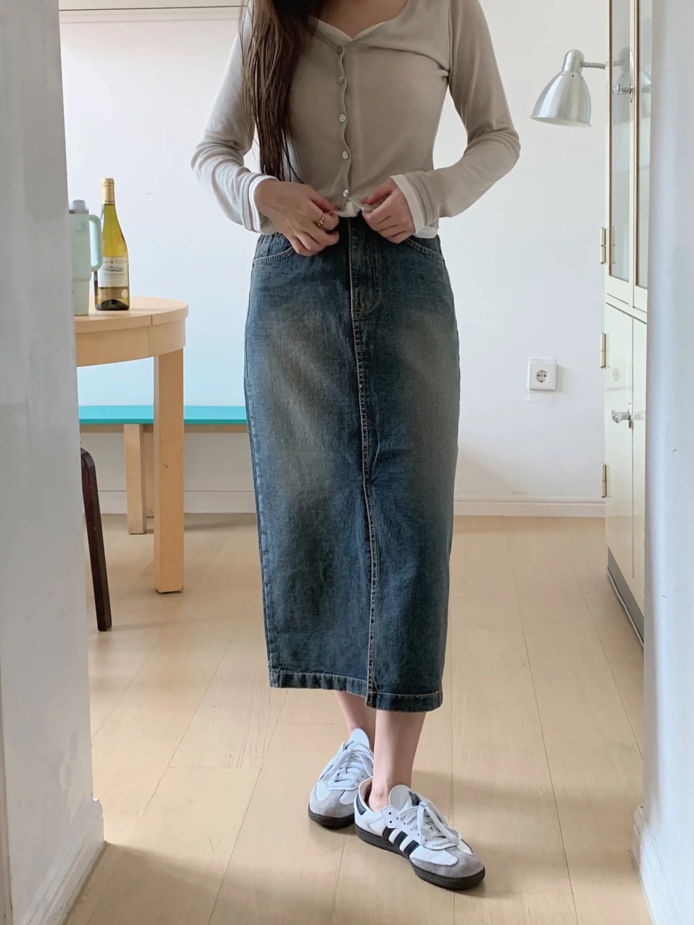 카디건 모델 착용 이미지-S1L72