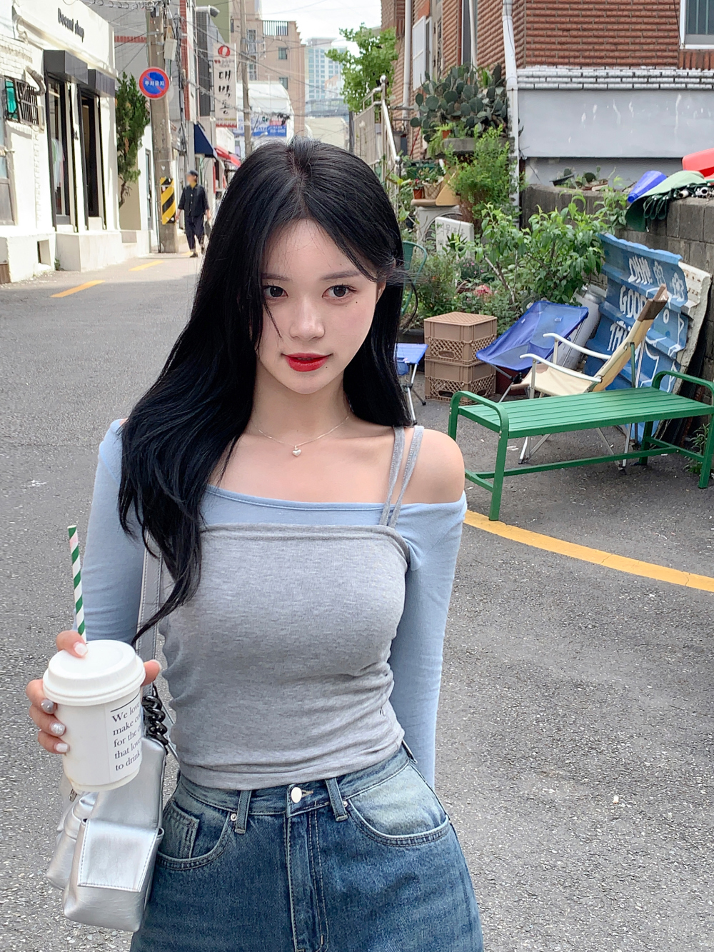 바지 모델 착용 이미지-S18L2