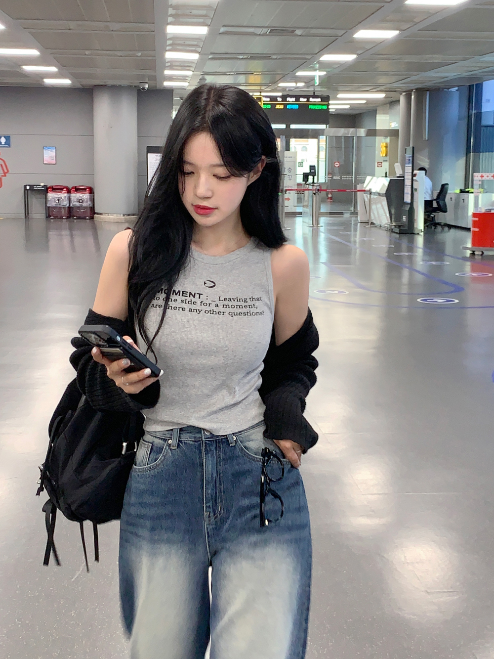 바지 모델 착용 이미지-S18L11