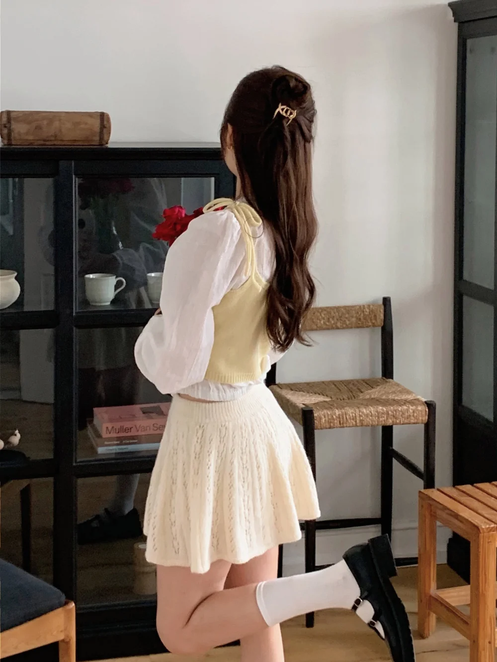 미니 스커트 모델 착용 이미지-S1L52