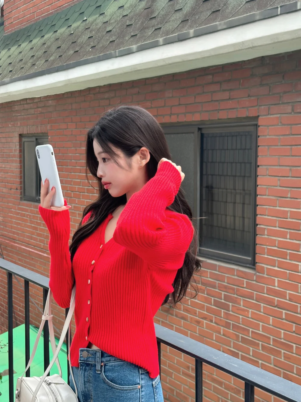 카디건 모델 착용 이미지-S1L47