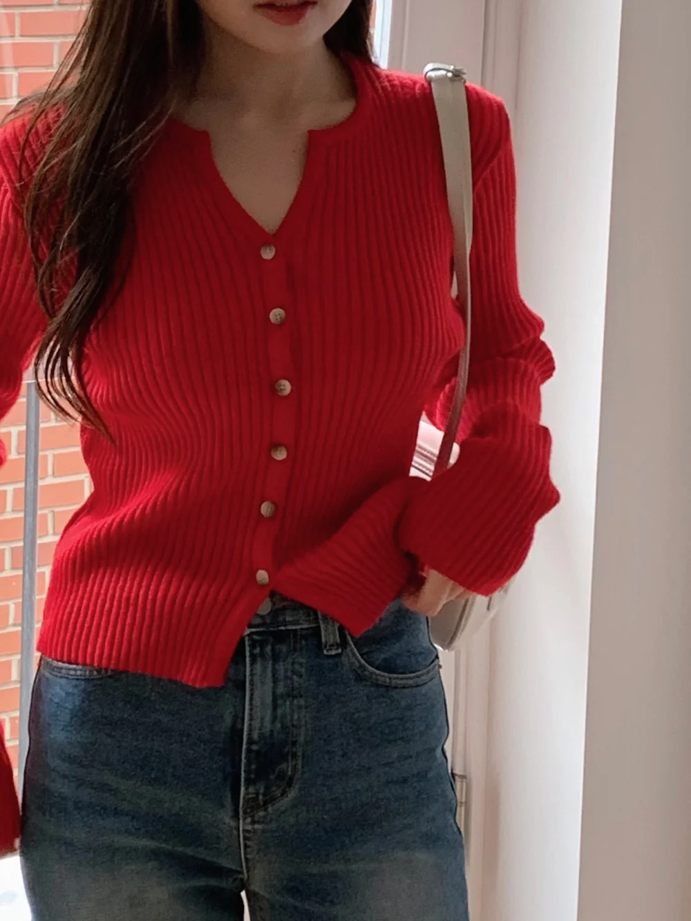 카디건 모델 착용 이미지-S1L58