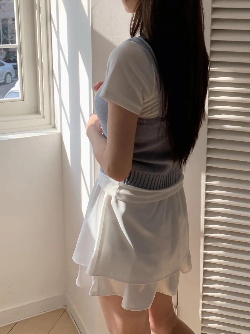 반팔 티셔츠 모델 착용 이미지-S1L30