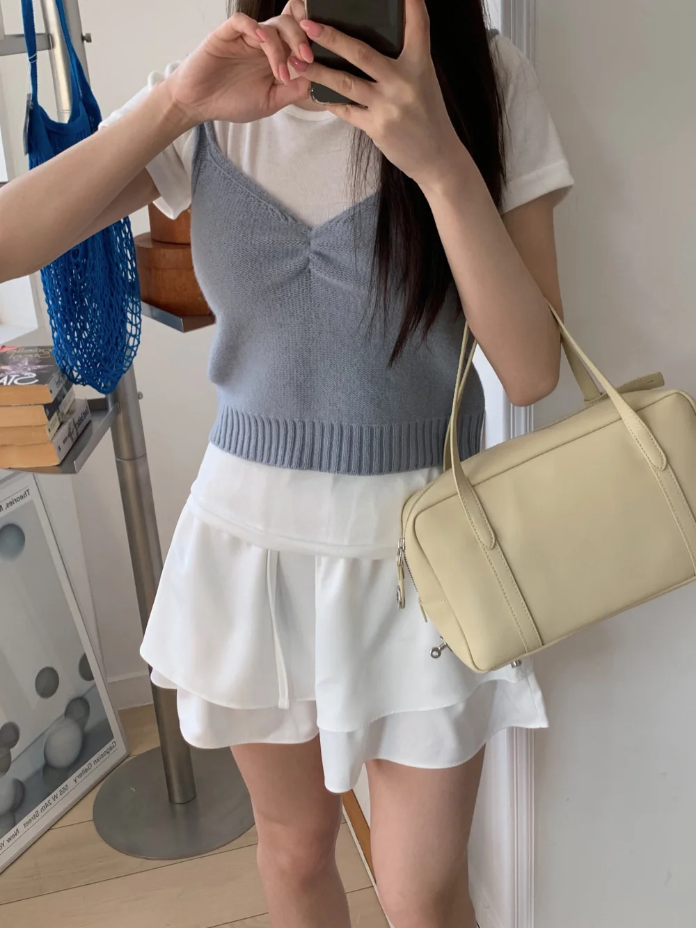 반팔 티셔츠 모델 착용 이미지-S1L28