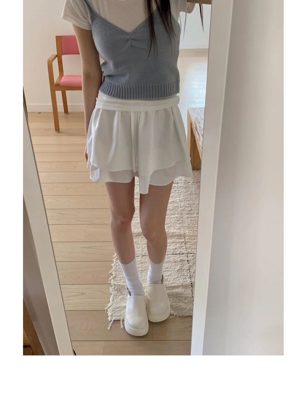 반팔 티셔츠 모델 착용 이미지-S1L47