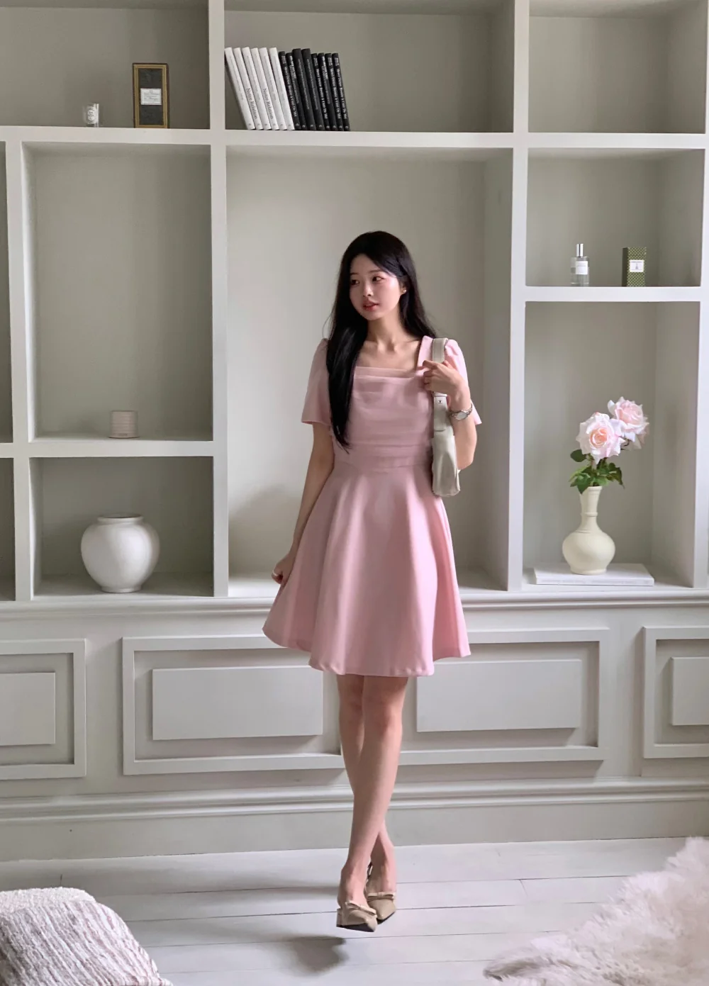 드레스 모델 착용 이미지-S1L45