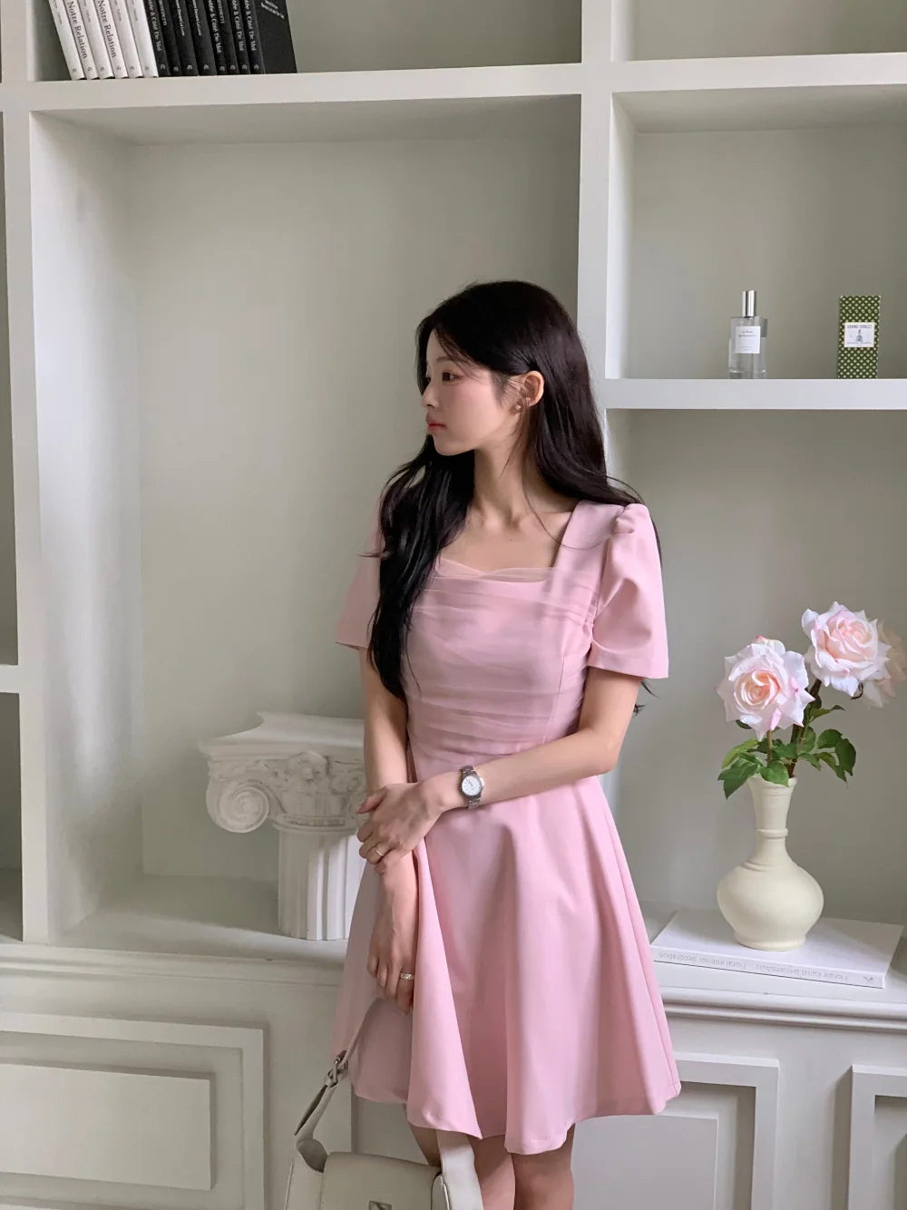 드레스 모델 착용 이미지-S1L46