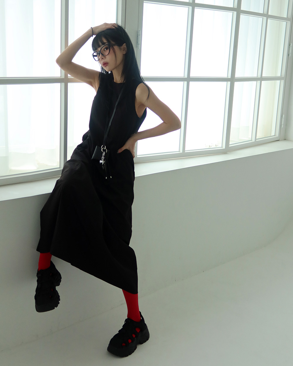 드레스 모델 착용 이미지-S1L86