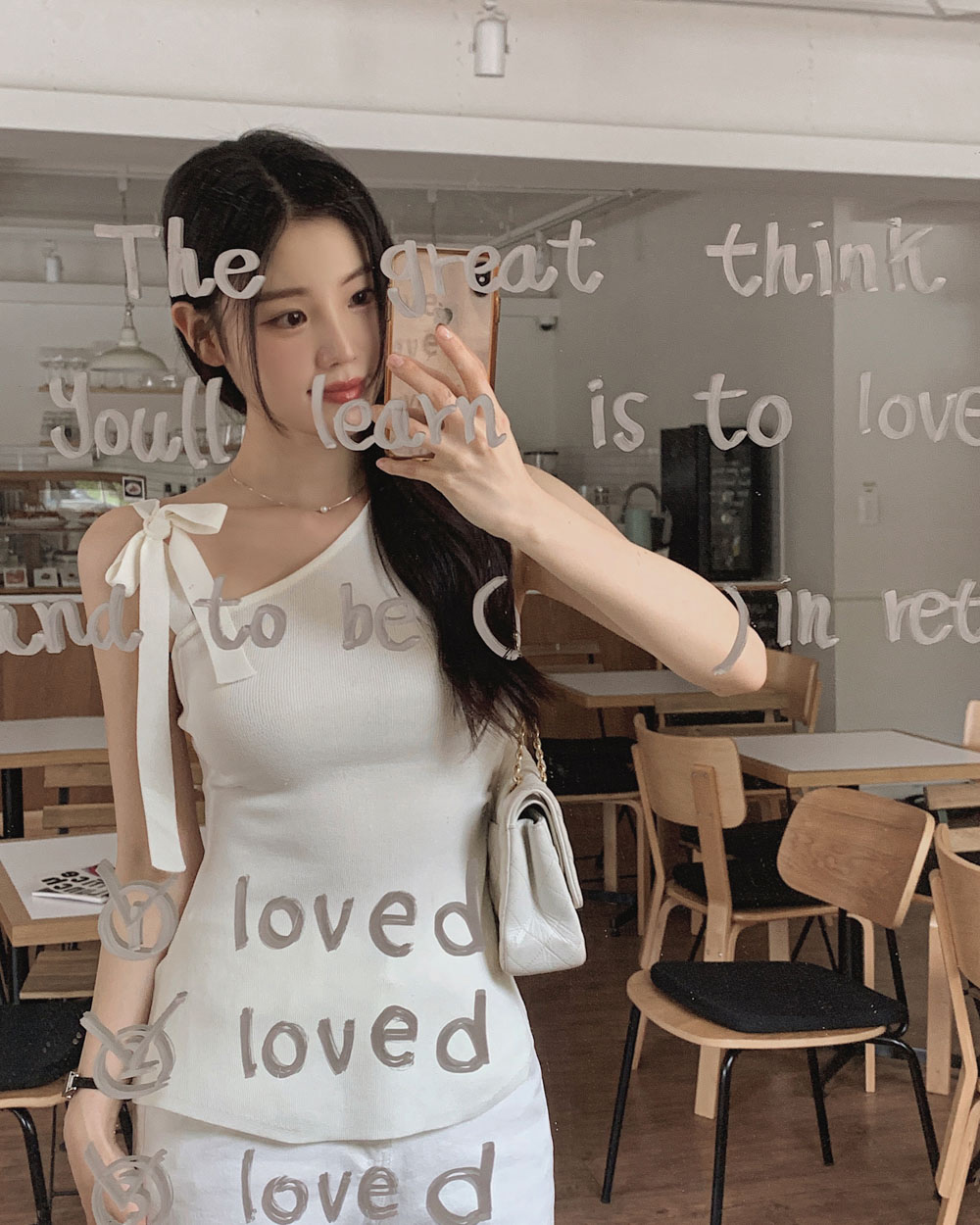 민소매 모델 착용 이미지-S1L45