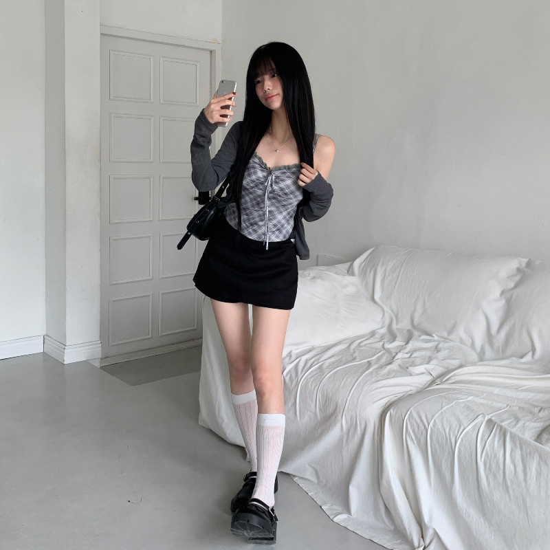 미니 스커트 모델 착용 이미지-S1L14